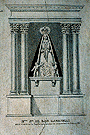 Grabado antiguo de Nuestra Señora de las Lágrimas 