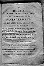 Reglas antiguas de la Hermandad impresas en el año 1799.