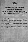 Convocatoria antigua a los Santos Oficios organizados por la Hermandad de la Vera-Cruz.