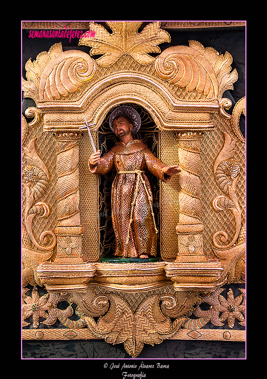 San Francisco, imagen de las capillas de los respiraderos del Paso de Misterio del Santísimo Cristo de la Esperanza (Vera-Cruz)