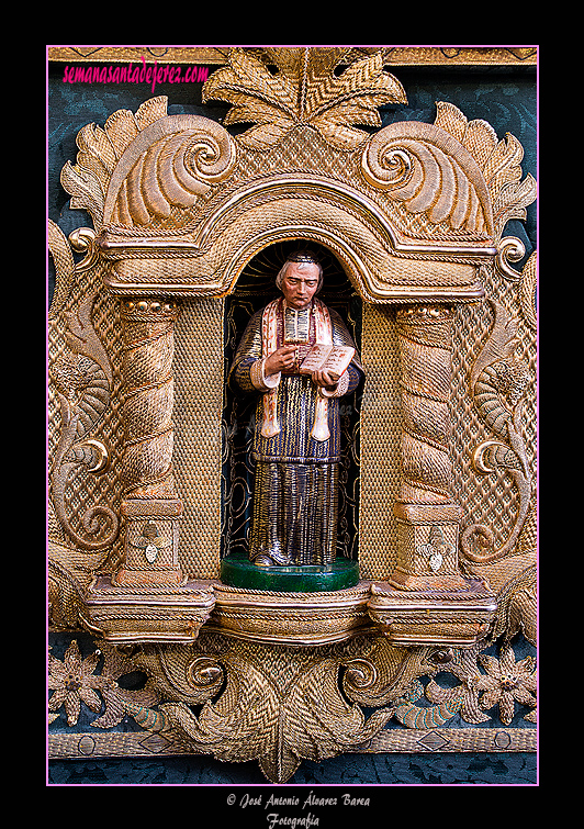El Beato Chaminade, imagen de las capillas de los respiraderos del Paso de Misterio del Santísimo Cristo de la Esperanza (Vera-Cruz)