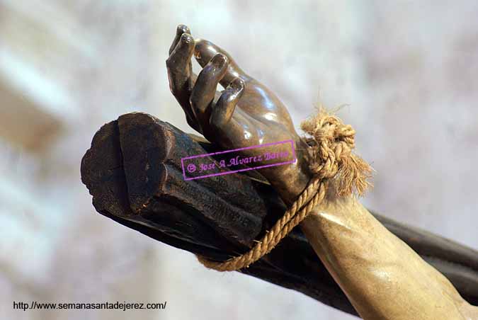 Mano derecha de San Dimas, el "Buen Ladrón" (Paso de Misterio del Santísimo Cristo de la Esperanza)