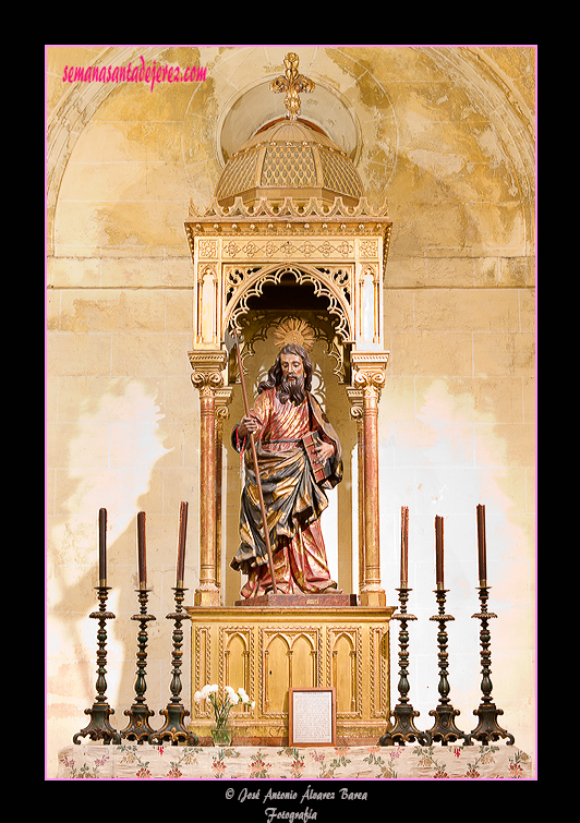 Templete historistista con la imagen de San Judas Tadeo (Iglesia de San Juan de los Caballeros)