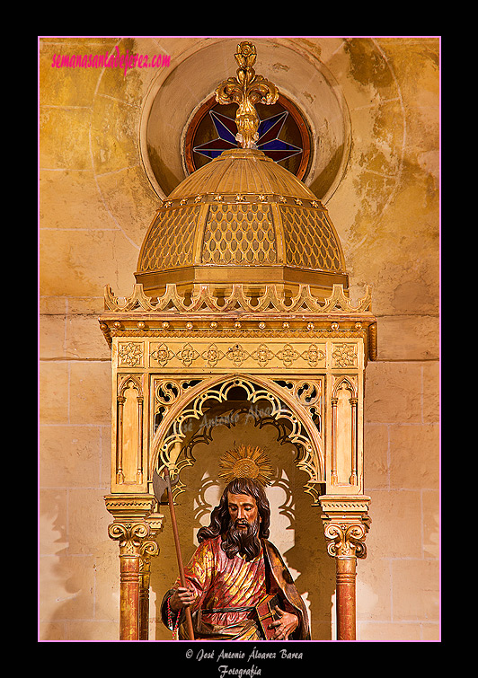 Detalle del templete historisticista (Capilla de San Judas Tadeo - Iglesia de San Juan de los Caballeros)