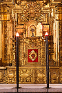 Reliquia del Lignum Crucis (Retablo mayor de la Iglesia de San Juan de los Caballeros)