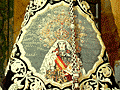 Detalle del Bander&iacute;n Carmelitano de la Hermandad de la Sagrada Lanzada