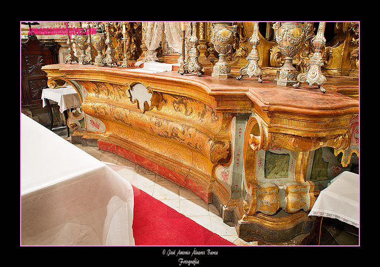Mesa del retablo del Sagrario (Iglesia de San Miguel)