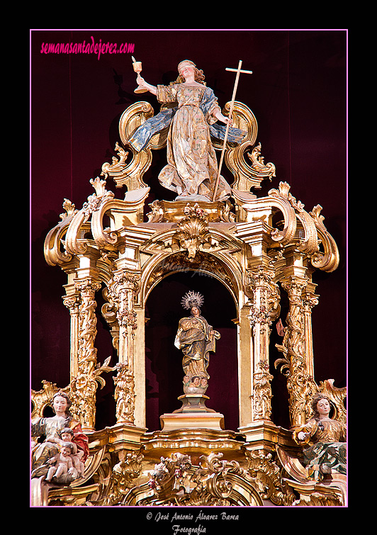 Ático del retablo del Sagrario (Iglesia de San Miguel)