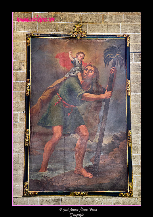 Pintura de San Cristóbal (Capilla de la Virgen del Socorro - Iglesia de San Miguel)