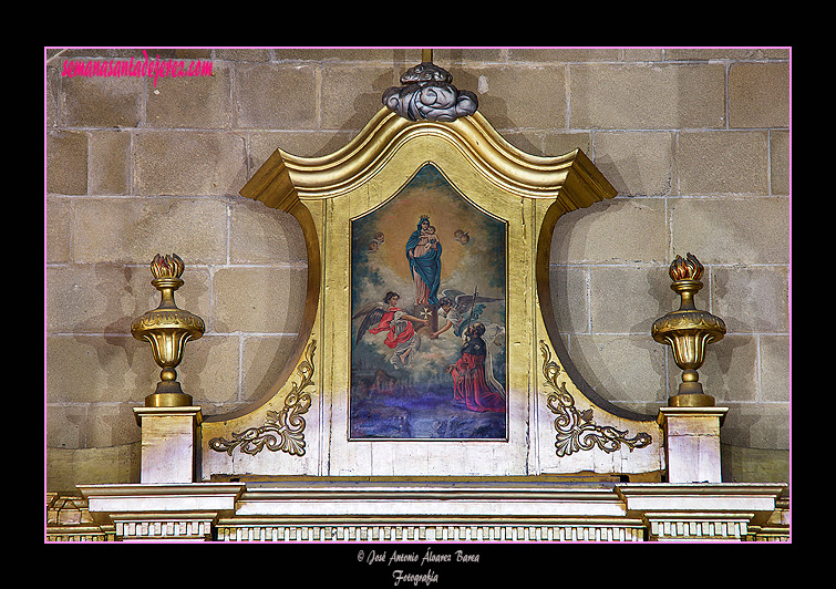 Ático del retablo de la Virgen del Pilar (Iglesia de San Miguel)