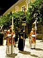 Cruz Parroquial con manguilla de la Hermandad del Santo Crucifijo de la Salud