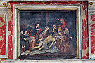 Pintura de la Virgen de las Angustias (Ático del retablo del Santo Crucifijo de la Salud - Iglesia de San Miguel)