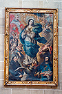 Pintura de La Inmaculada acompañada de Dios Padre, Duns Scotto y Sor María de Agreda (Nave de la Epístola de la Iglesia de San Miguel