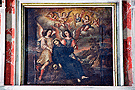 Pintura del ático del retablo de la Virgen del Socorro (Iglesia de San Miguel)