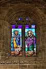Vidriera de la nave central con el Apostolado (Iglesia de San Miguel)