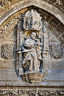 Hornacina con la imagen de San José (Portada del Evangelio de la Iglesia de San Miguel)