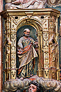 Detalle de San Pedro a las puertas del Cielo (Retablo de Ánimas - Iglesia de San Miguel)