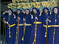 Cargadores "por fuera" en el paso de palio de la Hermandad del Nazareno