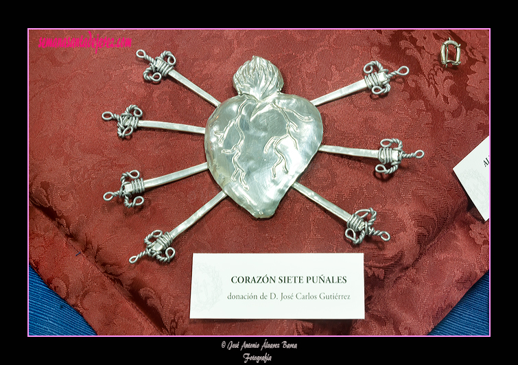 Corazón atravesado por siete puñales, donación de D. José Carlos Gutiérrez