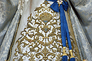 Detalle de los bordados de la Saya de María Santísima del Valle
