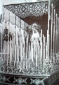 El Paso de Ntra.Se&ntilde;ora de la Soledad en los a&ntilde;os 30. La Hermandad conserva este techo de palio que fue bordado en nuestra ciudad por las Carmelitas de la Caridad. 