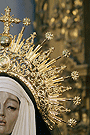 Detalle de la diadema de la Virgen de las Tristezas (Paso de Misterio del Sagrado Descendimiento de Nuestro Señor)