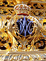 Detalle del frontal de la canastilla del paso de María Santísima del Consuelo