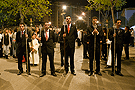 Una de las presidencias de la Procesión de la Agrupación del Señor de la Pasión
