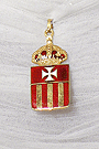 Broche con el escudo mercedario de Madre de Dios de la Misericordia