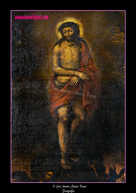 Detalle del Ecce-Homo del lienzo de Ánimas (Capilla de los Desamparados)