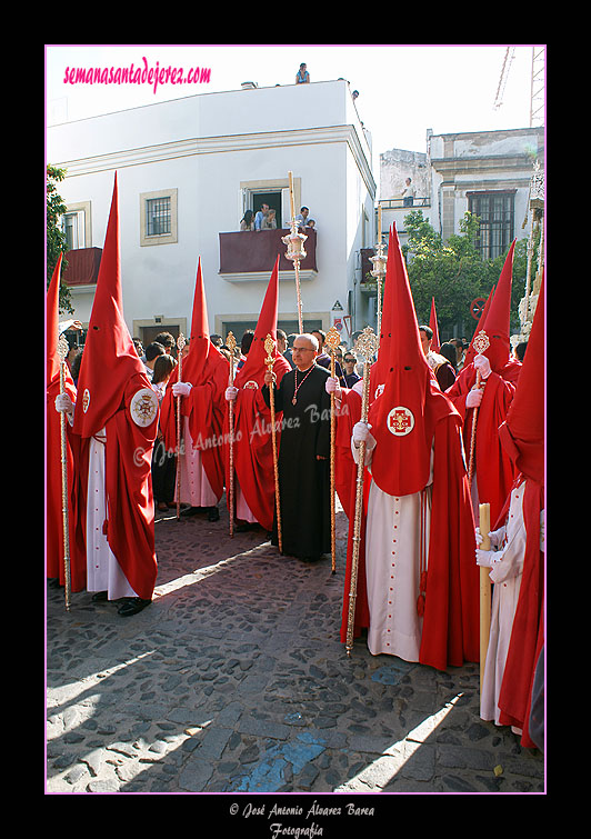 Presidencia del Paso de Palio de la Hermandad de la Sagrada Cena