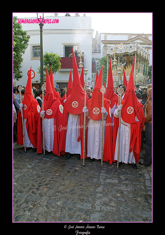 Presidencia del Paso de Palio de la Hermandad de la Sagrada Cena