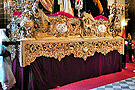 Lateral de la canastilla del Paso de Misterio de la Sagrada Cena