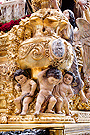 Detalle de la canastilla del Paso de Misterio de la Sagrada Cena de Nuestro Señor Jesucristo
