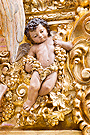 Angelito en la canastilla del Paso de Misterio de la Sagrada Cena de Nuestro Señor Jesucristo