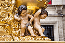 Angelitos en la canastilla del Paso de Misterio de la Sagrada Cena de Nuestro Señor Jesucristo