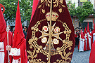 Detalle del Estandarte de la Hermandad de la Sagrada Cena
