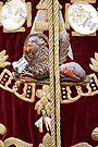 León alado en el Estandarte de la Hermandad de la Sagrada Cena