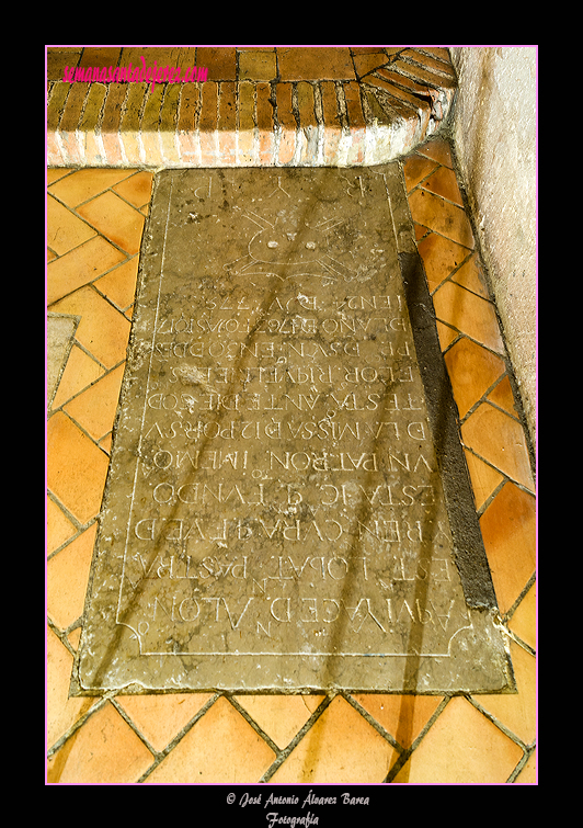 Enterramiento del licenciado don Alonso Lobatón de la Barrera y Pineda (Retablo de San Sebastian - Iglesia de San Mateo)