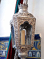 Farol que acompaña a la Cruz de Guía de la Hermandad del Nazareno. Antiguamente procesionaba en el Paso de Misterio