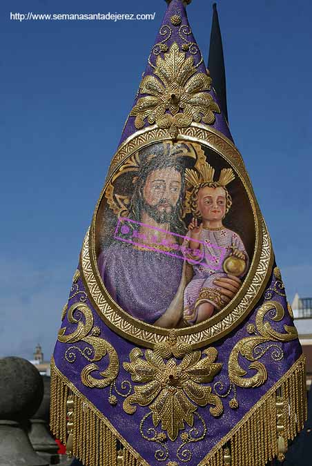 Cartela del Banderín de San José de la Hermandad del Cristo del Perdón