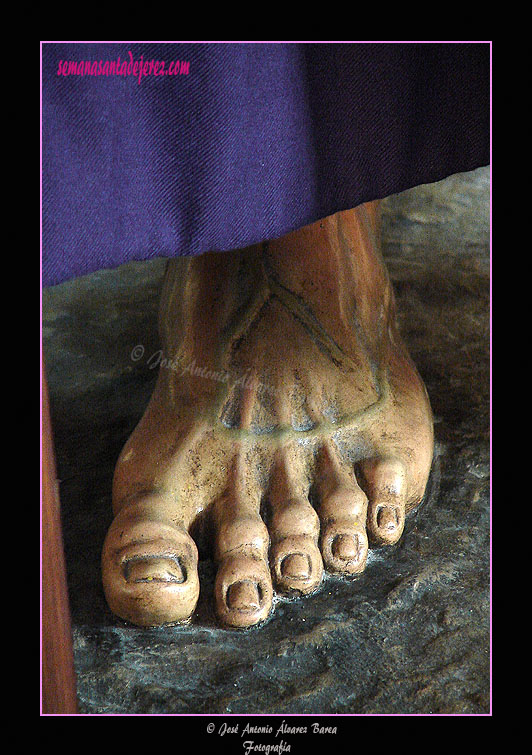 Pié izquierdo de Nuestro Padre Jesús de la Salud
