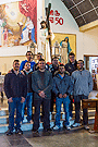 Un grupo de hermanos de la Hermandad de Nuestro Padre Jesús de la Salud