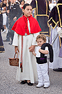 Acólito y pequeño costalero de la Agrupación Parroquial de Nuestro Padre Jesús de la Salud