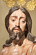 Besapiés de despedida de Nuestro Padre Jesús atado a la columna, con motivo de su retirada del Culto por su próxima restauración por parte del IAPH (Ermita del Castillo - Lebrija (Sevilla) - 5 de octubre de 2014