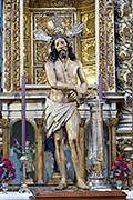 Besapiés de Nuestro Padre Jesus atado a la columna y azotes (Iglesia de San Antonio). 21 de marzo de 2014.