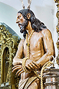 Besapiés de Nuestro Padre Jesus atado a la columna y azotes (Iglesia de San Antonio). 21 de marzo de 2014.