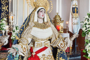 Besamanos de Nuestra Señora de la Luz, con motivo del Triduo Eucarístico y en su honor, durante los dias del mismo (Iglesia de Nuestra Señora del Pilar - Cádiz). 12, 13 y 14 de junio de 2014
