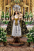 Exposición al Culto de Nuestra Señora del Buen Suceso - Hermandad de la Santa Caridad (Iglesia de San Juan de Dios - Cádiz) tras su reciente restauración. 15 de agosto de 2014