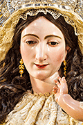 Exposición al Culto de Nuestra Señora del Buen Suceso - Hermandad de la Santa Caridad (Iglesia de San Juan de Dios - Cádiz) tras su reciente restauración. 15 de agosto de 2014